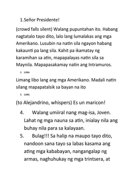 filipino monologue script|CineScript: Heneral Luna (2015) .